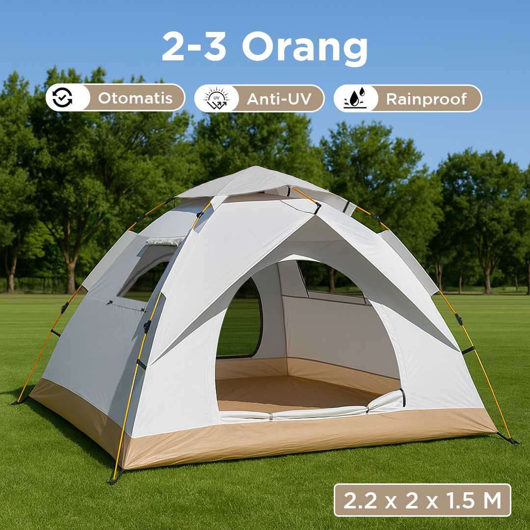Gambar produk XTZ Tenda Camping Lipat Otomatis 2-3 Orang Double Layer Waterproof - X232