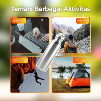 Gambar produk Mtuove Botol Minum Portable Water Bottle Stainless Steel 1L - YM006