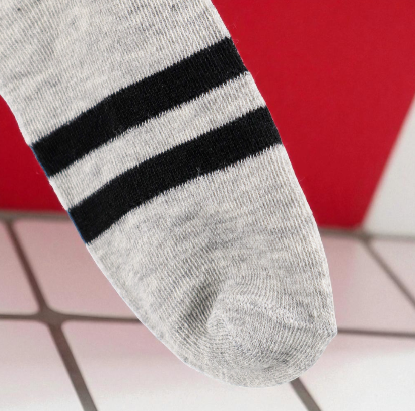 Gambar produk Kaos Kaki Ankle Kasual Strip Breatheable Sock Wanita 35-39 5 Pasang