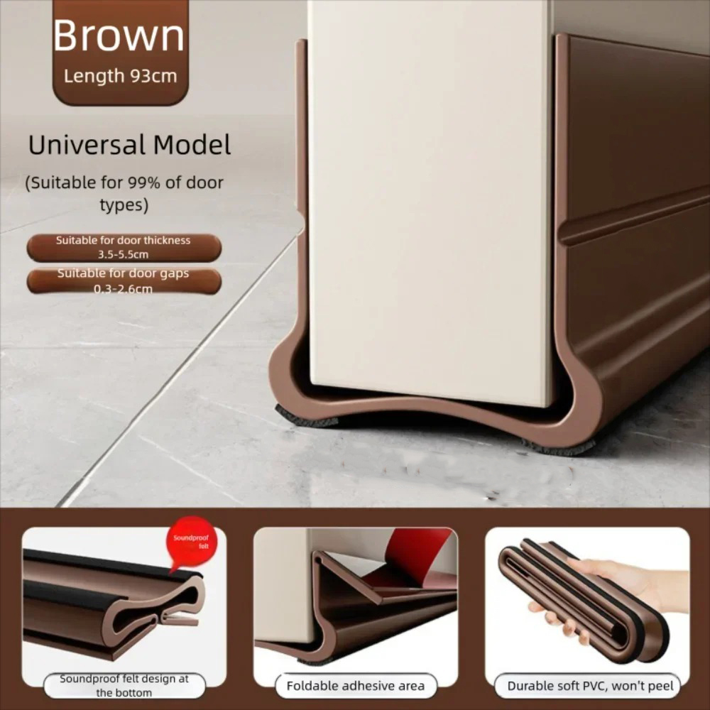 Gambar produk HOMLY Lis Penghalang Serangga Debu Bawah Pintu Door Bottom Seal 93cm - H93