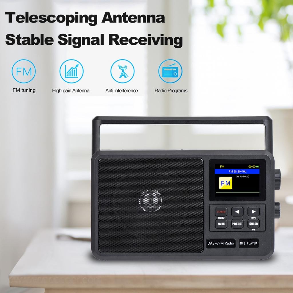 Gambar produk AGOAL Radio Digital Portable DAB FM Bluetooth Alarm with LCD Screen - CS-806