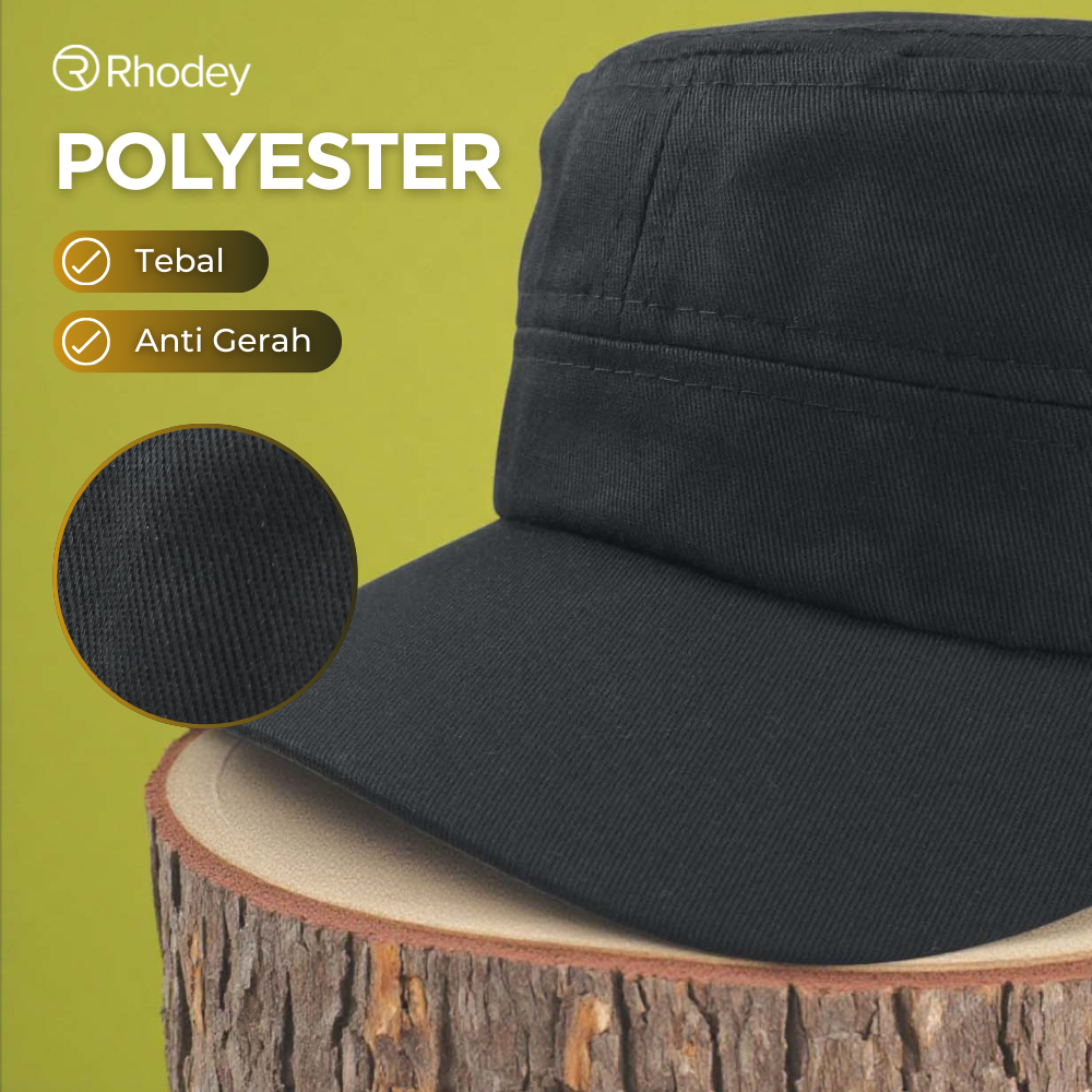 Gambar produk Rhodey Topi Komando Pria Wanita Polos Polyester - F314