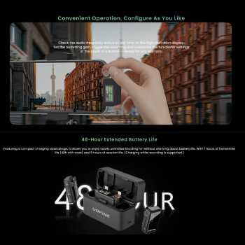 Gambar produk Udfine Mikrofon Wireless Lavalier Microphone Type C Lightning 2.4G - Udfine Mic Ultra