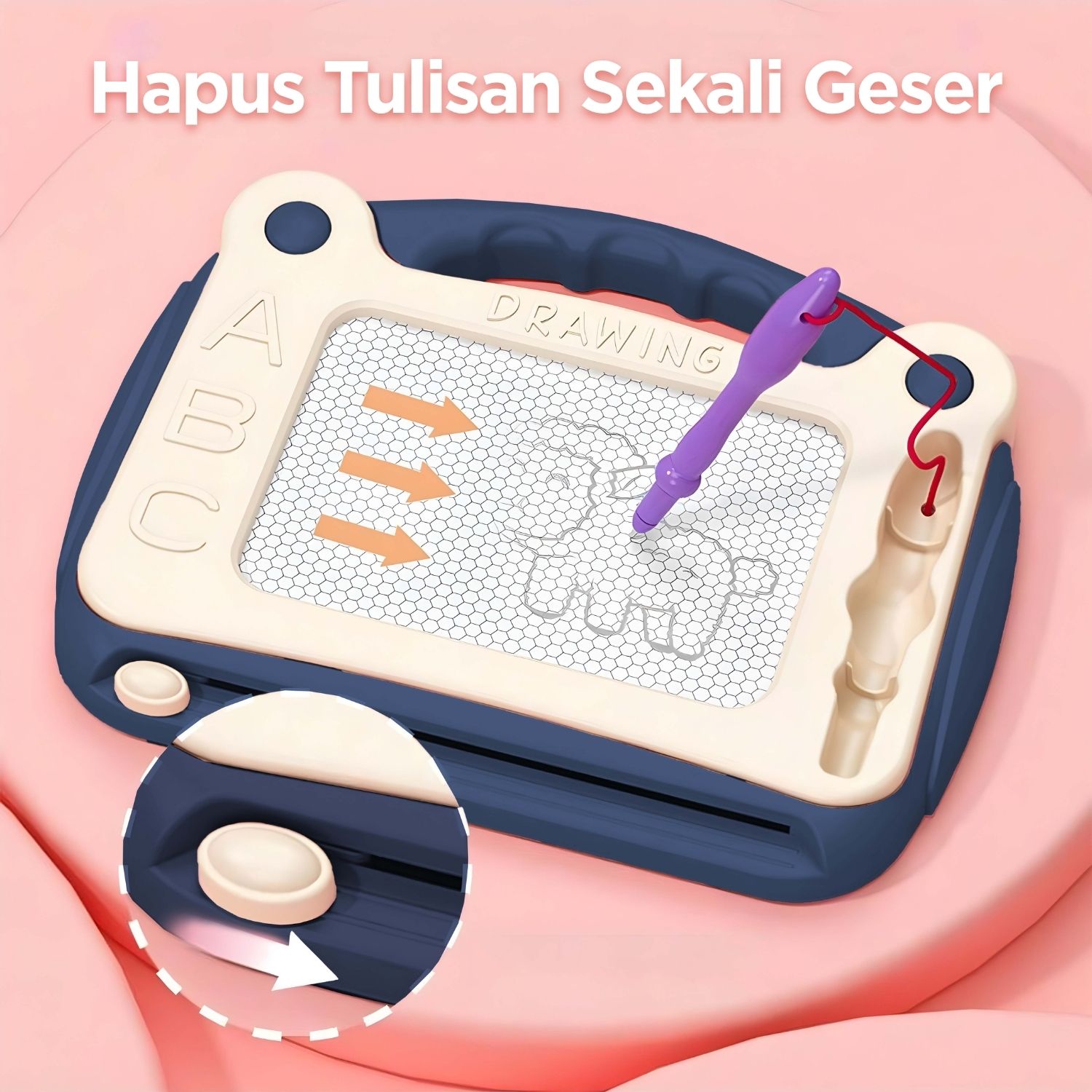 Gambar produk HAMBO Mainan Papan Tulis Anak Magnetic Drawing Board Colorful - HB21