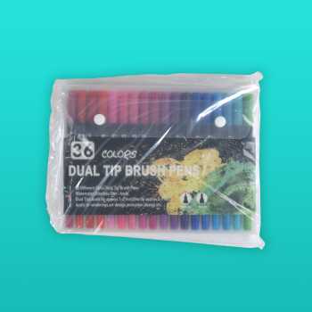 Gambar produk Kolorowy Spidol Double Head Drawing Pen Fine Art Watercolor Set 36 Color - MKB
