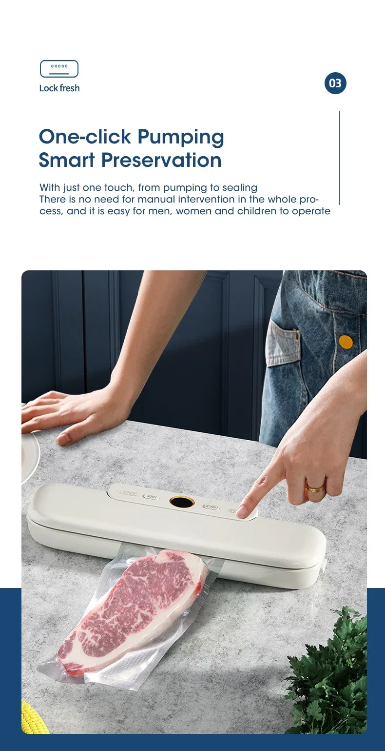 Gambar produk FMA Alat Vakum Makanan Vacuum Sealer Packaging Machine with 10PCS Bag - FM-V10
