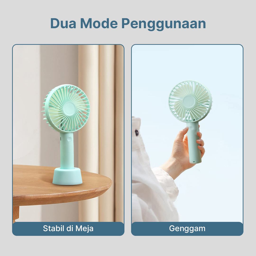 Gambar produk LivingSmart Kipas Angin Portable Genggam USB Mini Cooling Fan 1200mAh - SS-2