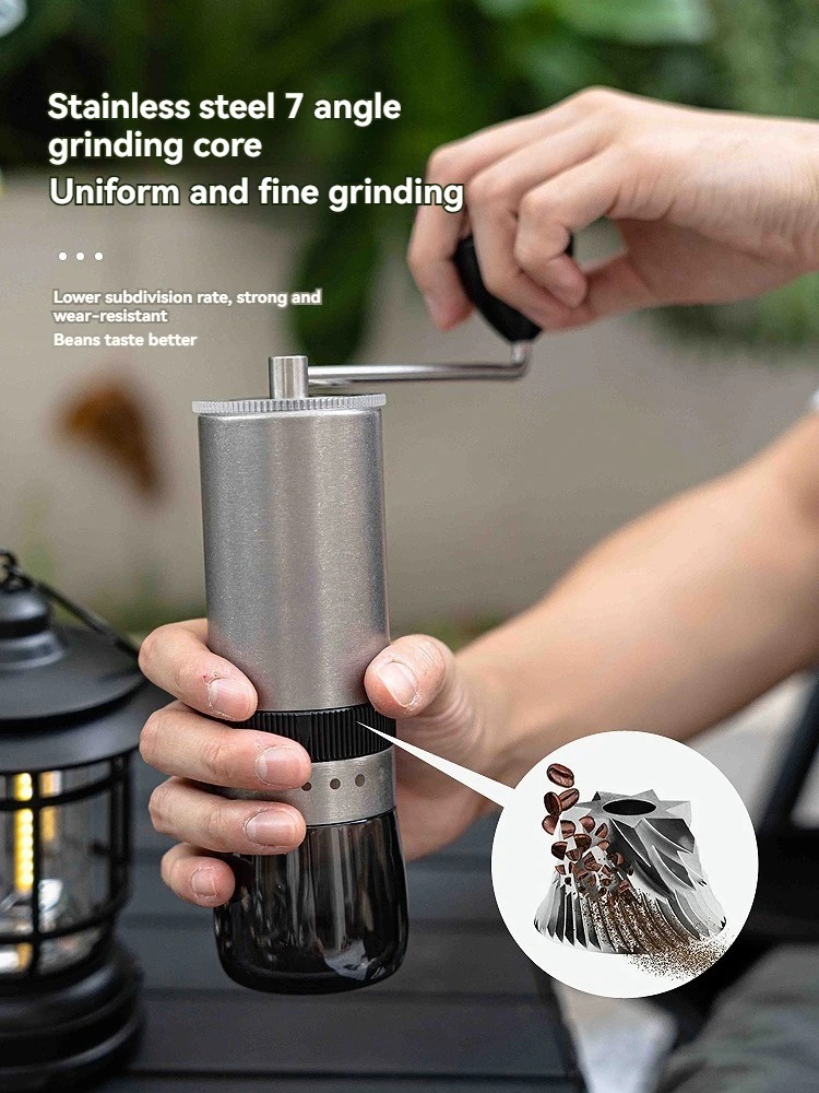 Gambar produk IZL Alat Penggiling Kopi Manual Coffee Grinder Seven Cornered Steel - I-88
