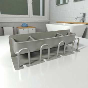 Gambar produk JINGPINWEIYU Rak Dinding Kamar Mandi Organizer Rack Aluminium with Cup - DV-26