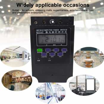 Gambar produk CHINT Microcomputer Digital Timer Switch Relay 16 Program 220V/30A - KG316T