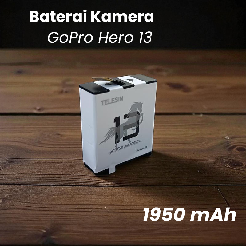 Gambar produk TELESIN Baterai Kamera Aksi Stamina Battery 2.0 for GoPro Hero 13 - TSBTR09-01