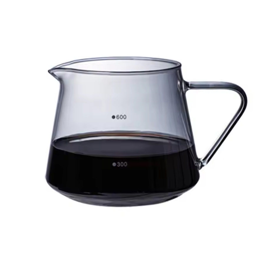 Gambar produk WURJO Teko Kopi Coffee Server V60 Borosilicate Glass 1-2 Cup 300ml - WJ9