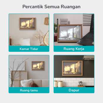 Gambar produk INS Lampu Meja Hias 3D Lukisan Kayu Akrilik 3in1 Color Painting LED Empty Room - DR5W