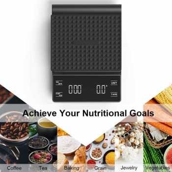 Gambar produk SCALI Timbangan Kopi Digital Timer Coffee Scale Rechargeable 3kg 0.1g - S3000