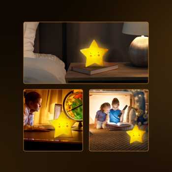 Gambar produk FGHGF Lampu Tidur LED Anak Karakter Lucu 1W Bintang - FGH01