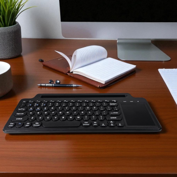 Gambar produk DODODOC Keyboard Wireless Bluetooth 2.4GHz with Touchpad Phone Stand - MLD-569
