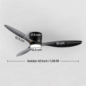 Gambar produk SOVE Kipas Angin Gantung Lampu Tri Color Ceiling Fan 42 Inch - YN-45
