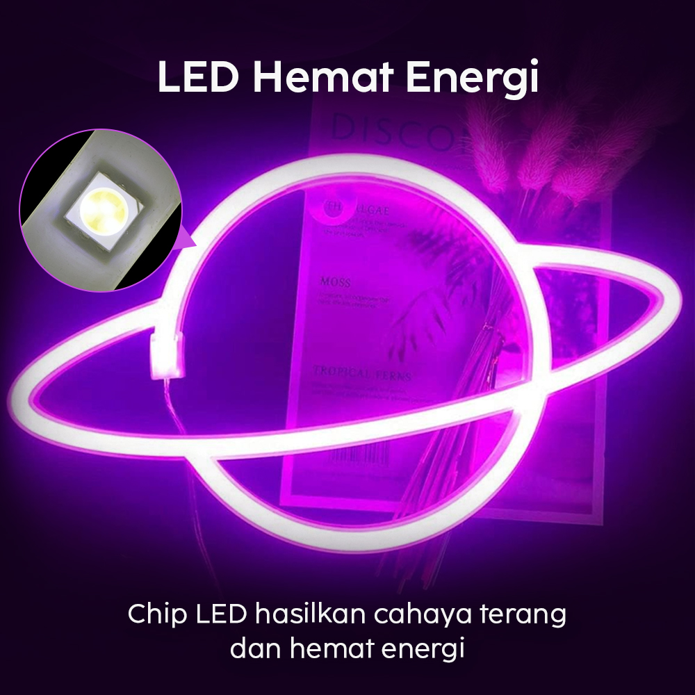 Gambar produk KEY-WIN Lampu Hias LED Neon Flex Battery and USB Power 1W Planet - M04