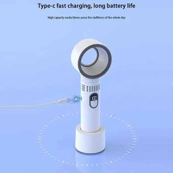 Gambar produk FENG Kipas Mini Portable Handheld Bladeless Fan 100 Speed Rechargeable - XG-360