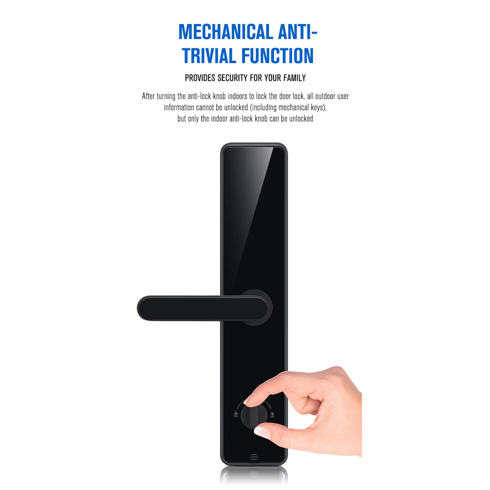 Gambar produk Benzi Smart Door Lock Fingerprint Password Card We Chat Mini Program - B21