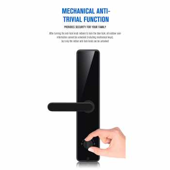 Gambar produk Benzi Smart Door Lock Fingerprint Password Card We Chat Mini Program - B21