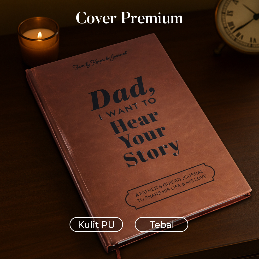 Gambar produk BOKME Buku Jurnal Leather Journal Personalized Father Guided Notebook - BK3
