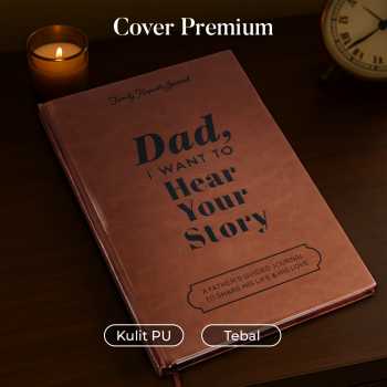 Gambar produk BOKME Buku Jurnal Leather Journal Personalized Father Guided Notebook - BK3