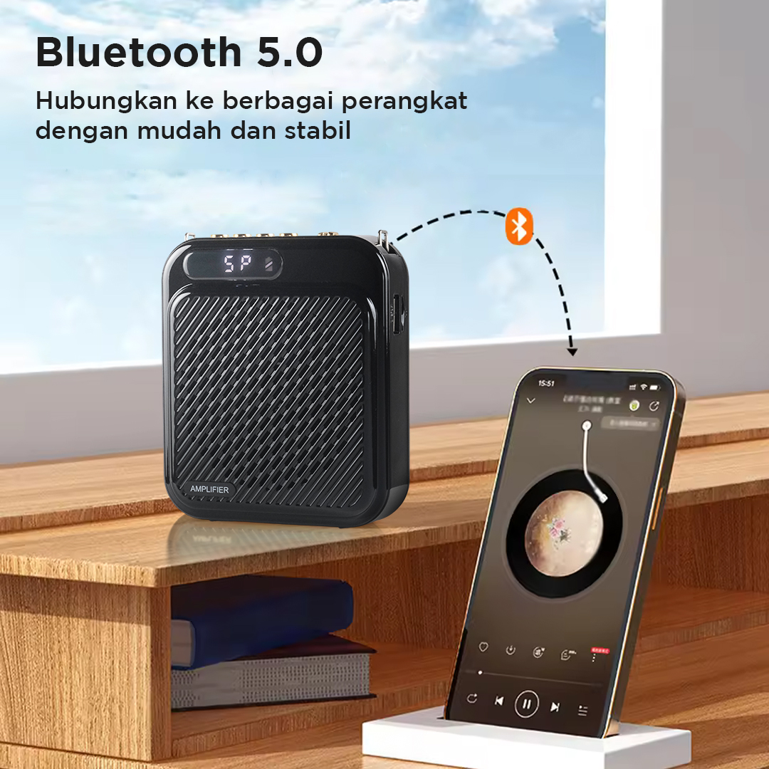 Gambar produk Proms Speaker Pinggang Bluetooth Voice Amplifier Wired 3W - S60