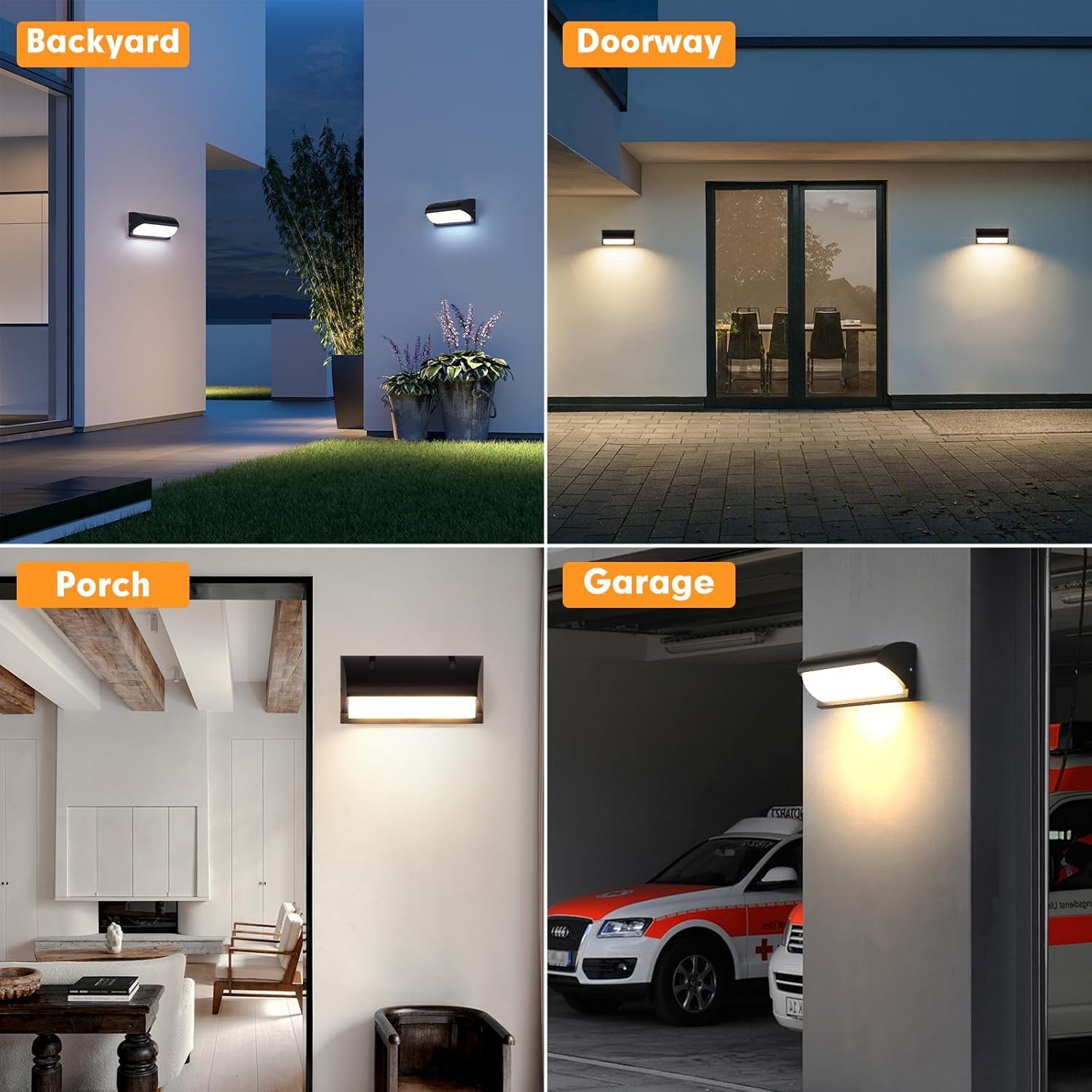 Gambar produk GAVT Lampu Dinding Hias Outdoor Wall Light 18W Warm White - 611