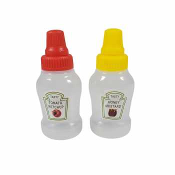 Gambar produk JUNMIAO Botol Saus Mini Tomato Ketchup Sauce Bottle 25ml 2 PCS - HG25
