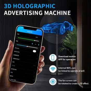 Onlytool Proyektor Kipas 3D Hologram Display Fan Projector LED 80cm - F80