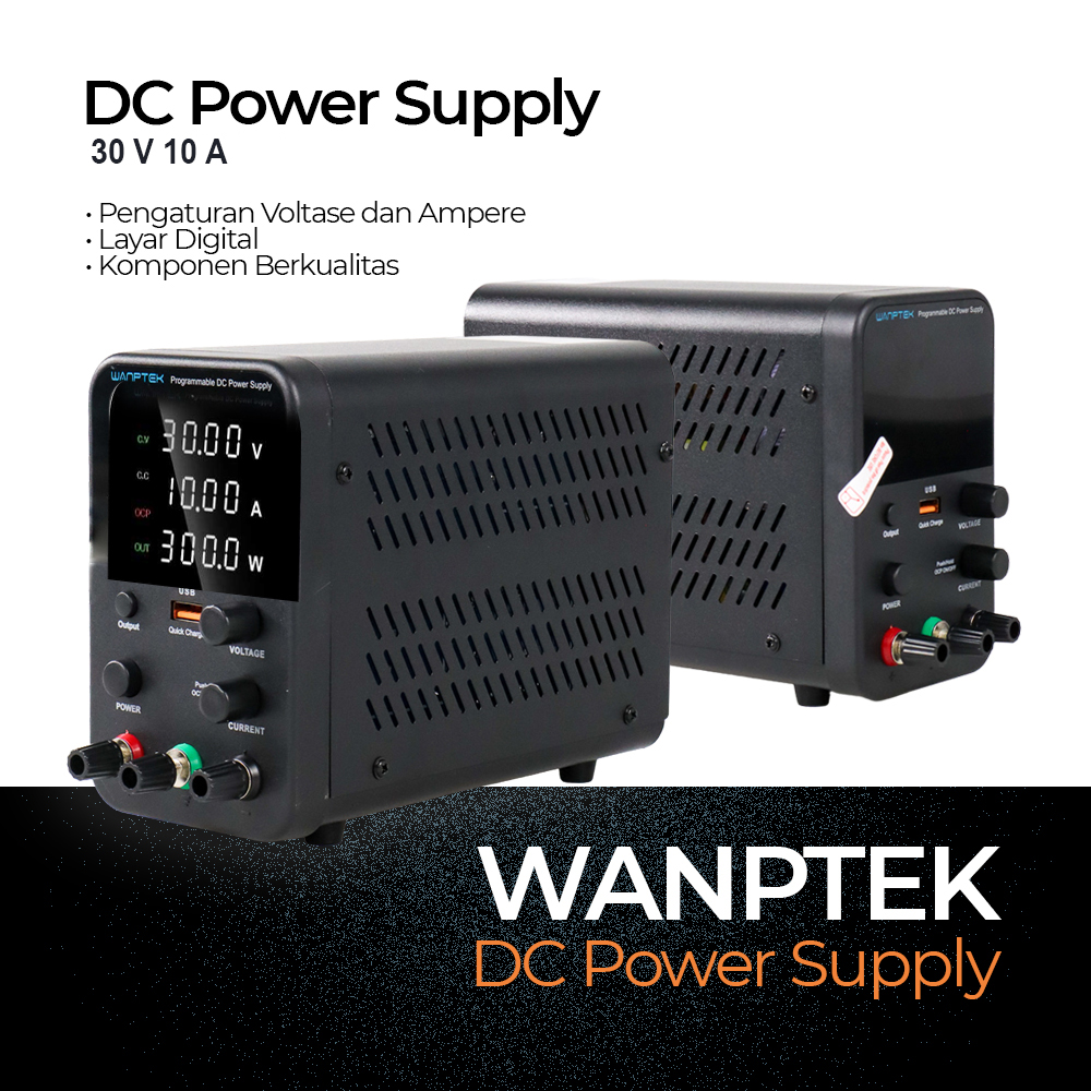 Gambar produk WANPTEK DC Power Supply Adjustable Digital PSU 30V 10A - WPS3010H