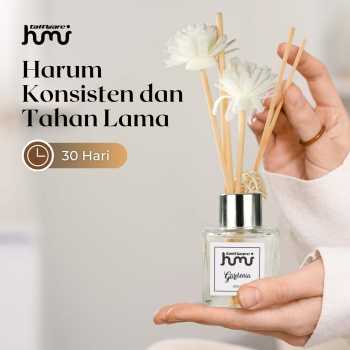 Gambar produk Taffware HUMI Pengharum Ruangan Reed Diffuser with Rattan Sticks 50ml Gardenia - DF-099