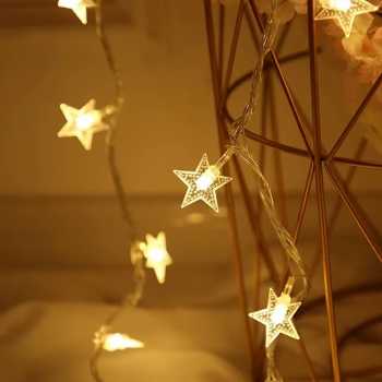 Gambar produk DKG Lampu Hias String Lights Star Shape Battery Power 20 LED 3M - 2G11