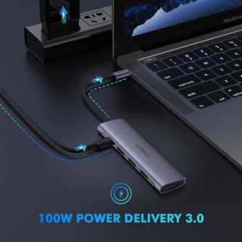 Gambar produk UGREEN USB Hub Type C 5in1 USB Type C USB 3.0 4K HDMI PD 100W - CM136