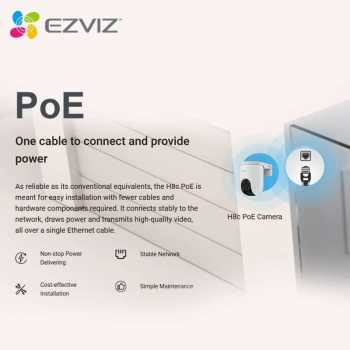 Gambar produk EZVIZ Kamera CCTV 2K AI Human Detection Two Way Audio Waterproof - H8c POE 3MP