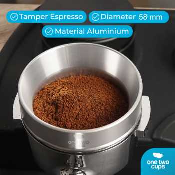 Gambar produk One Two Cups Dosing Ring Portafilter Espresso Magnetic Aluminium 58mm - YXA44