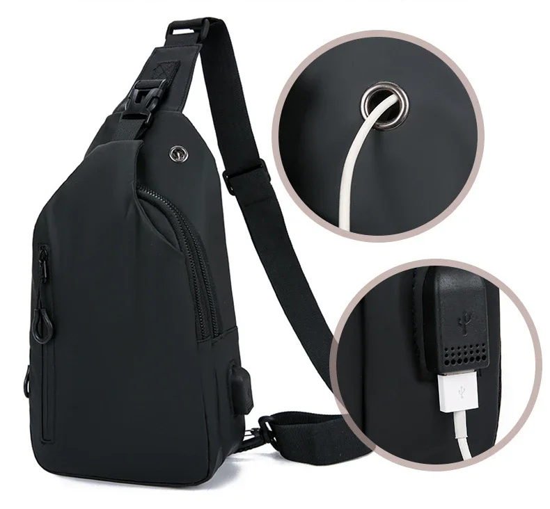 Gambar produk FMA Tas Selempang Fashion Sling Bag Pria with USB Charging Port - FM-US2