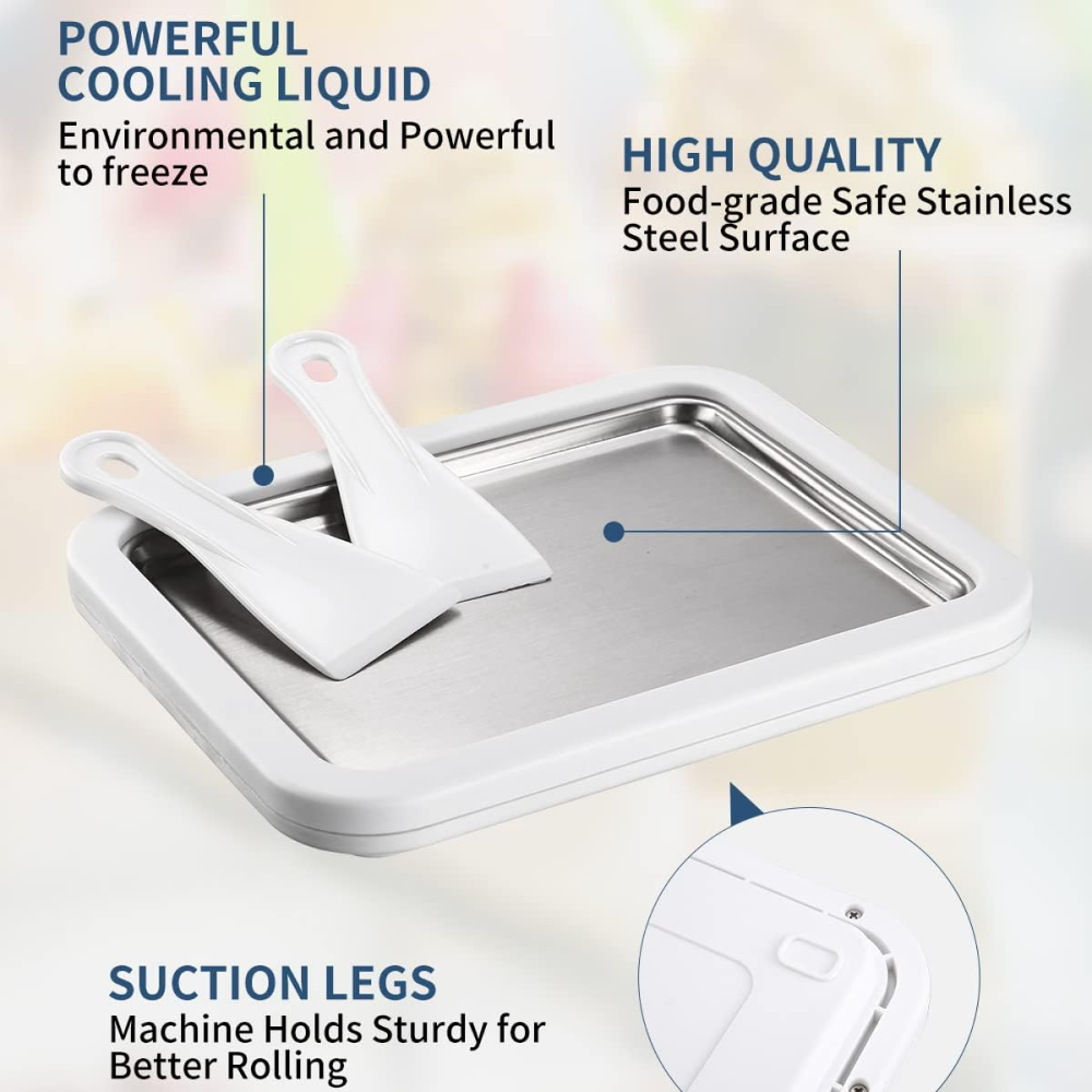 Gambar produk MagiDeal Wadah Pembuat Es Krim dan Yogurt Fried Ice Maker 22.5x17.5cm - MD386
