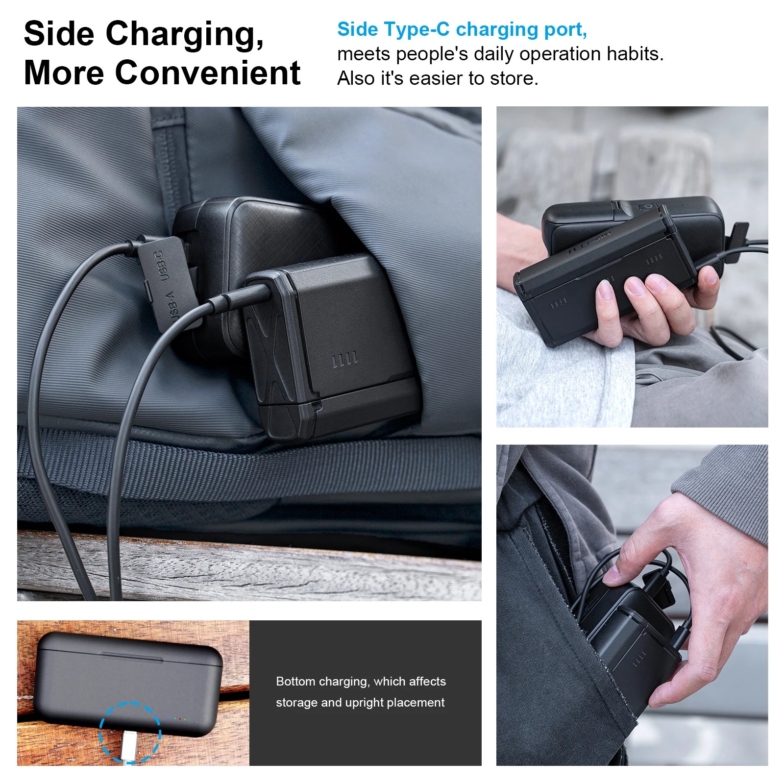 Gambar produk TELESIN Charger Baterai Box Kamera GoPro Hero 13 3 Slot with Battery - S0-ECB-12-TGP