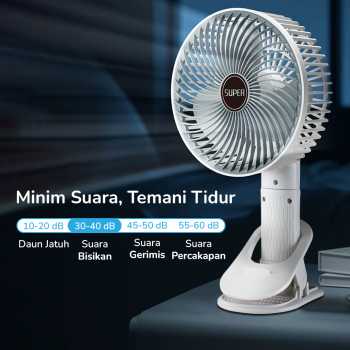 Gambar produk SUPER Kipas Angin Meja Portable Desk Fan USB 6.5 Inch 4.5W - AG-41