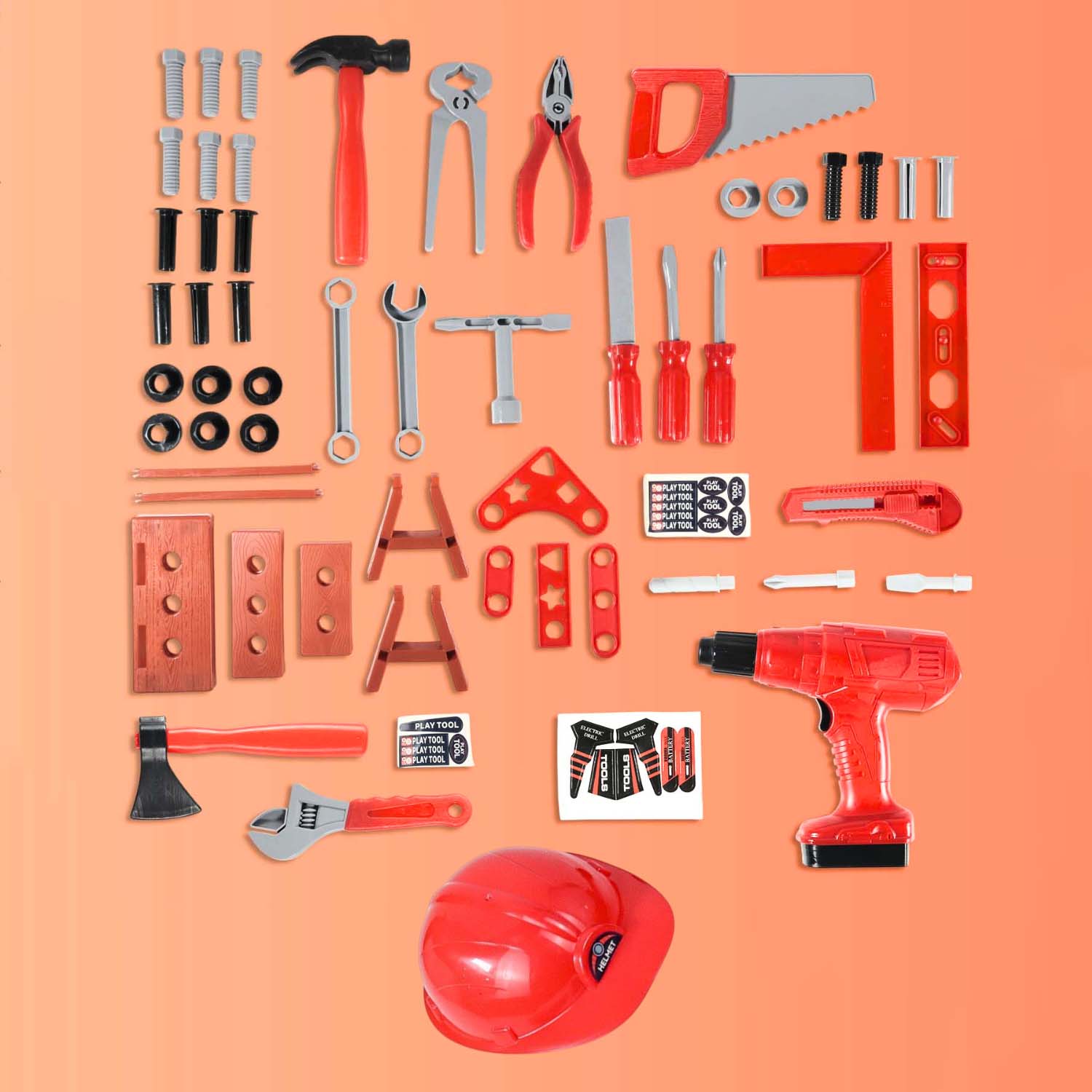 Gambar produk YICHI Hardware Tool Toy Mainan Perkakas Anak Simulasi Pertukangan - TD46
