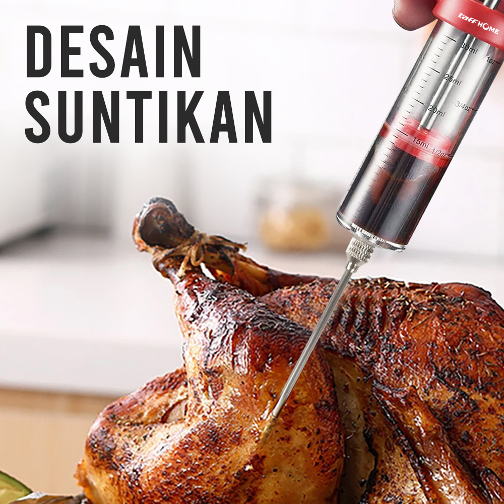 Gambar produk TaffHOME Injektor Bumbu Marinasi Daging BBQ Seasoning Injector - HC117