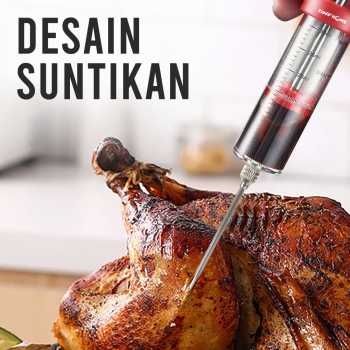 Gambar produk TaffHOME Injektor Bumbu Marinasi Daging BBQ Seasoning Injector - HC117