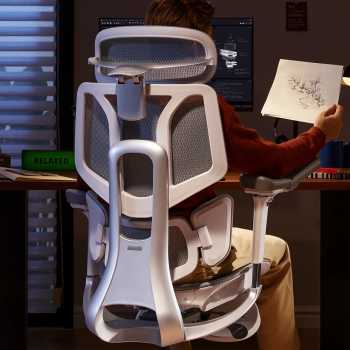 Gambar produk HBADA Kursi Kantor Office Chair Lumbar Support 6D Armrest 4D Headrest without Footrest - E3 Pro
