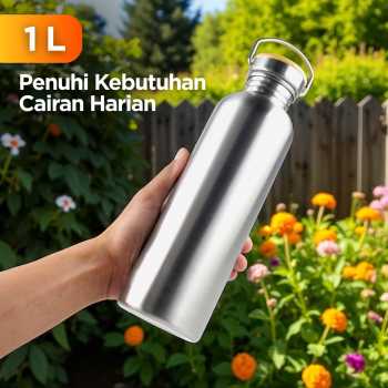 Gambar produk Mtuove Botol Minum Portable Water Bottle Stainless Steel 1L - YM006