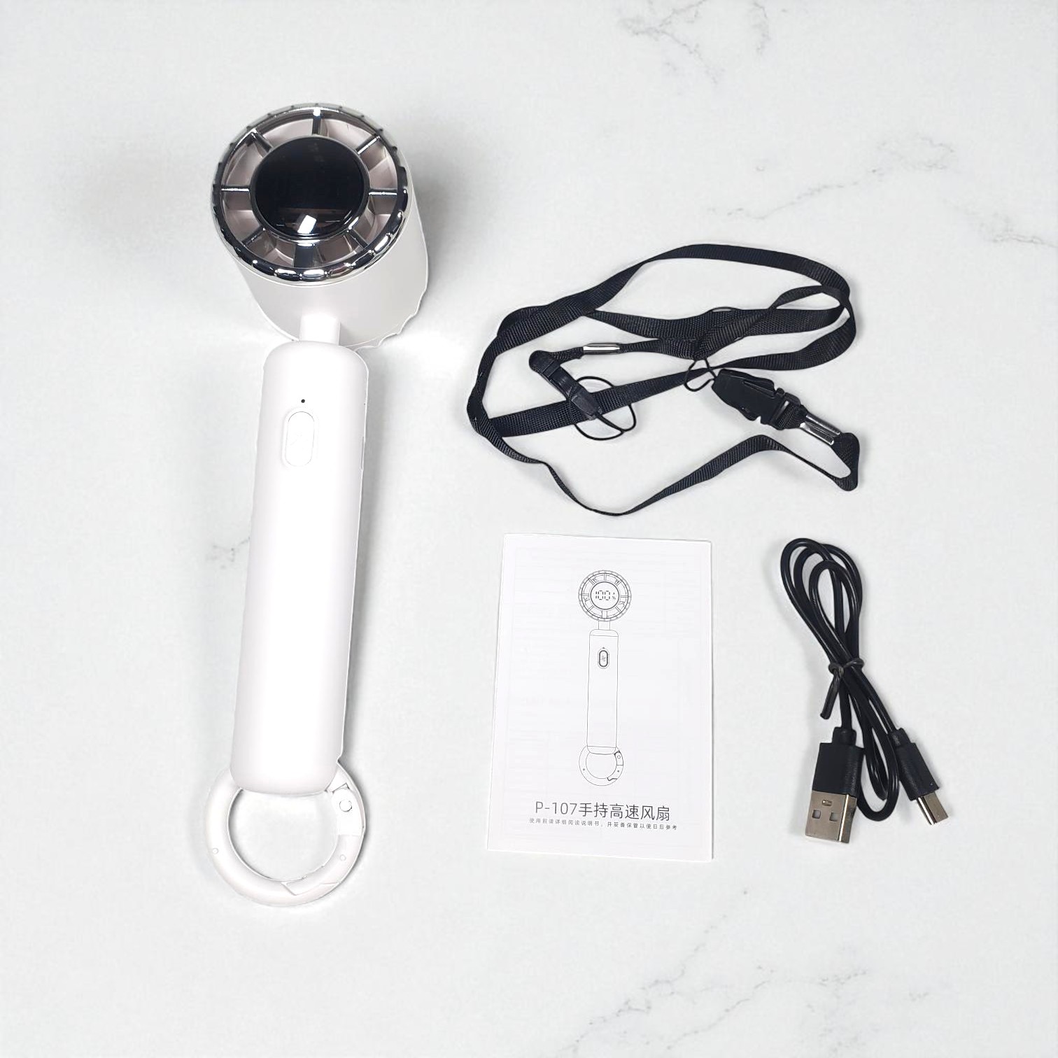 Gambar produk COOLIT Kipas Angin Portable Mini 5 Speed Cooling with LED 3000 mAh - P-107