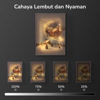 Gambar produk YORYZENG Lampu Meja Hias Lukisan 3in1 Color LED USB 30.5cm Santa Claus - YY31