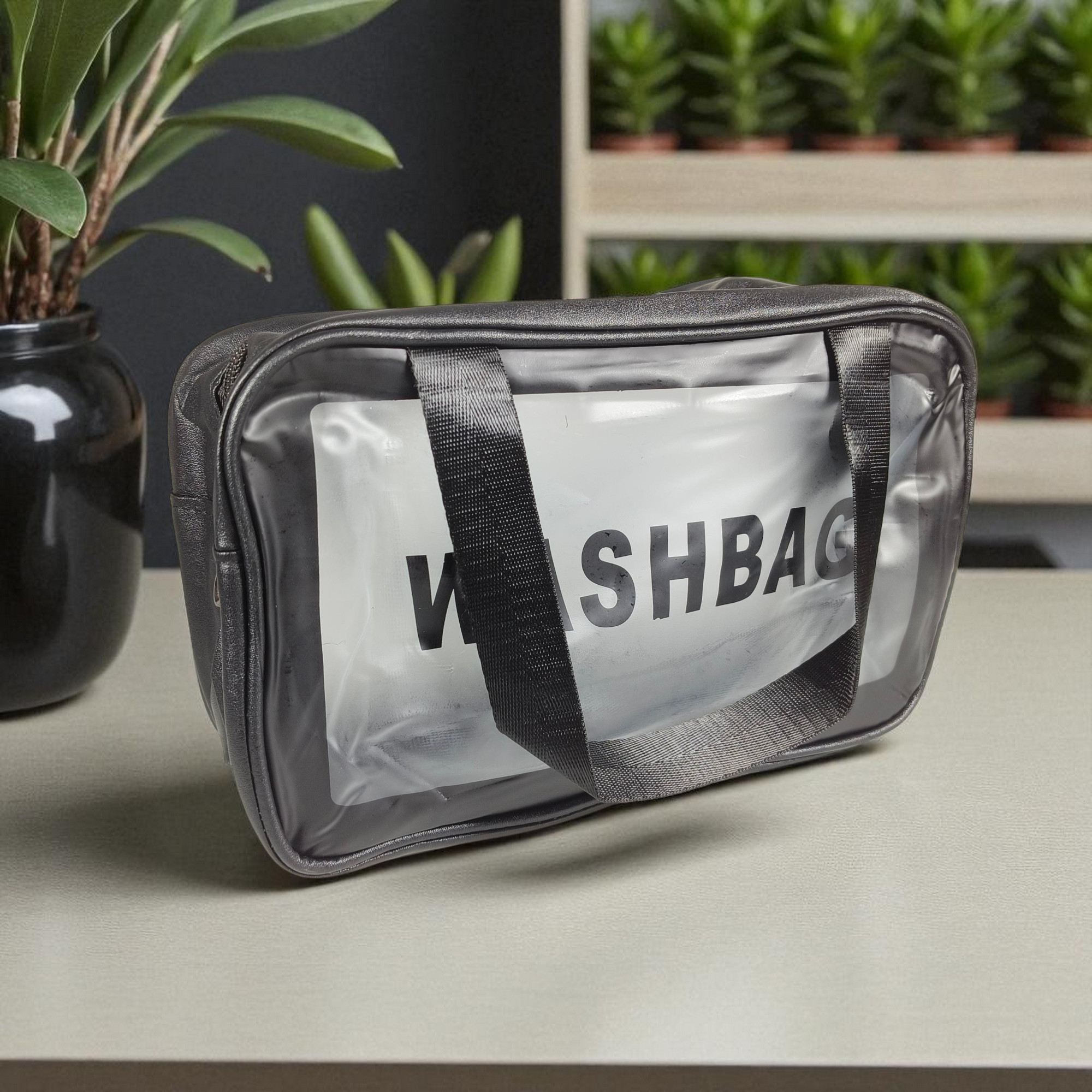 Gambar produk WASHBAG Tas Kosmetik Alat Make Up Portable Pouch Korean PVC Size M - B411