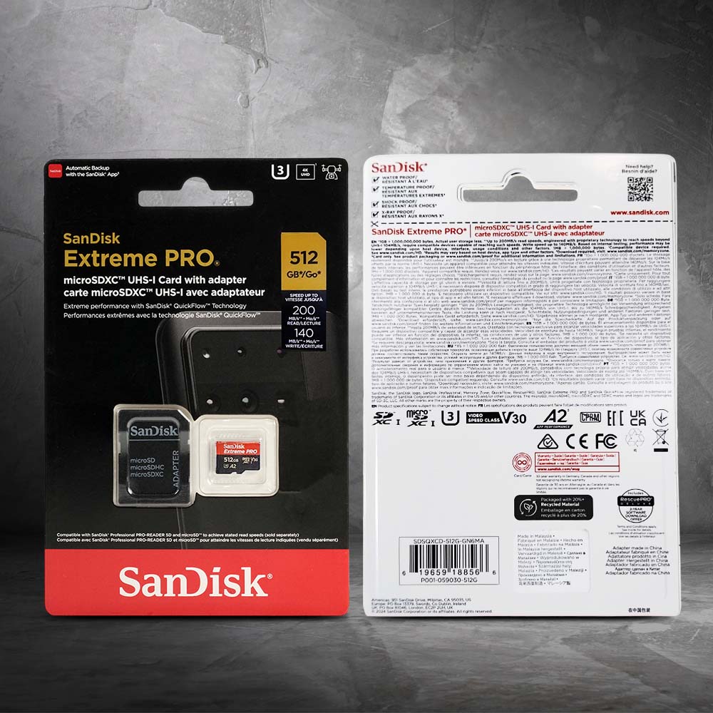 Gambar produk SanDisk Extreme Pro microSDXC UHS-I A2 V30 200MB/s 512GB-SDSQXCD-512G